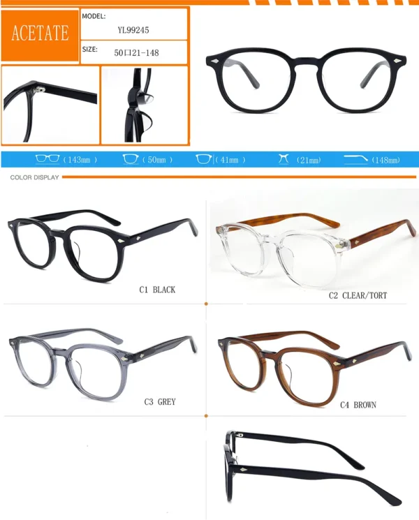 female and male round cat eye eyeglasses circle spectacle frames for men and womens- Wenzhou eyewear wholesale manufacturer (6)